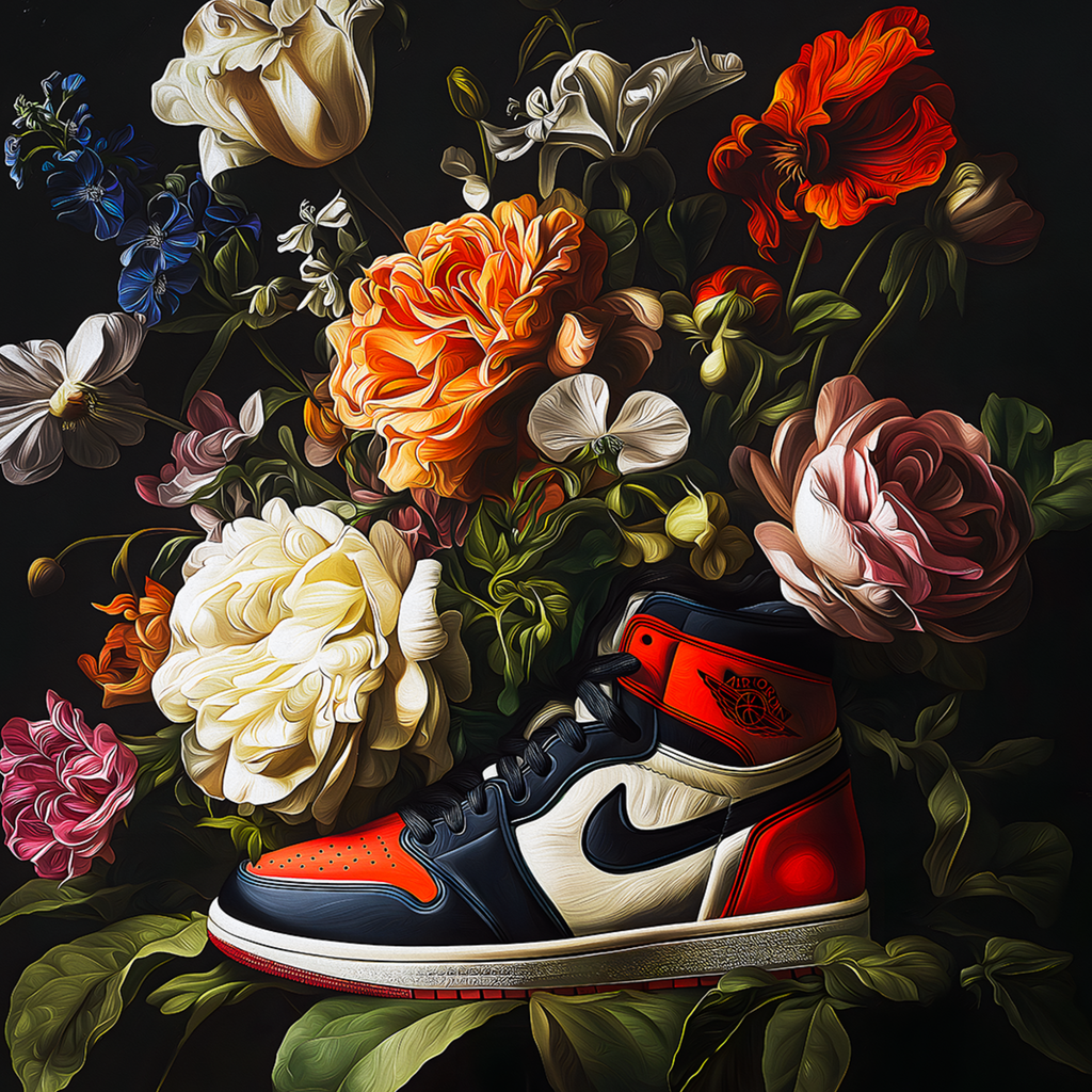 Floral Sneaker Red